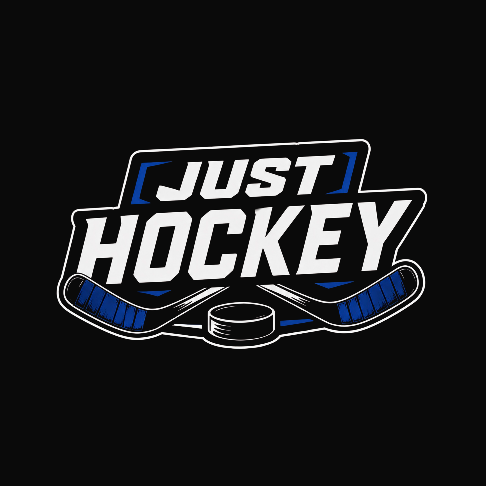 Just Hockey Sticker | Minimalist Hockey Decal | Hockey Life Sticker | Waterproof Vinyl Sticker